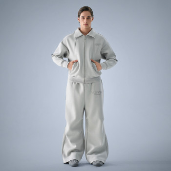 Cotton Custom Zip Up Logo Sweatsuits | Mens Designer Tracksuits | OEM ODM Streetwear Clothing Manufacturer