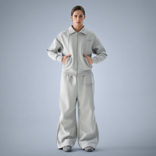 Cotton Custom Zip Up Logo Sweatsuits | Mens Designer Tracksuits | OEM ODM Streetwear Clothing Manufacturer