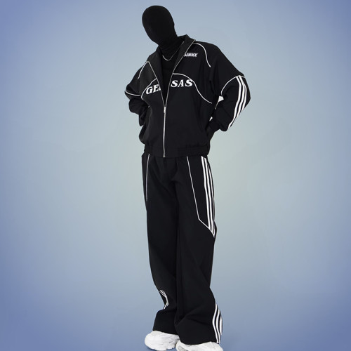 Custom Men's Zipper Tracksuits | Logo Design Customizable Sweatsuit | OEM ODM Streetwear Supplier