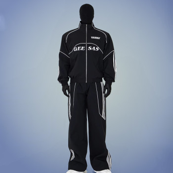 Custom Men's Zipper Tracksuits | Logo Design Customizable Sweatsuit | OEM ODM Streetwear Supplier