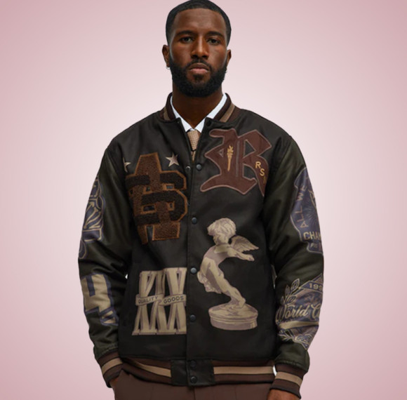 Custom Varsity Jacket | Embroidery Logo Leather Jacket | Men's Casual Jacket