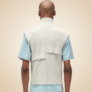 Custom Sleeveless Knit Sweater | Cropped Zipper Sweater | Patchwork Stand up Collar Sweater