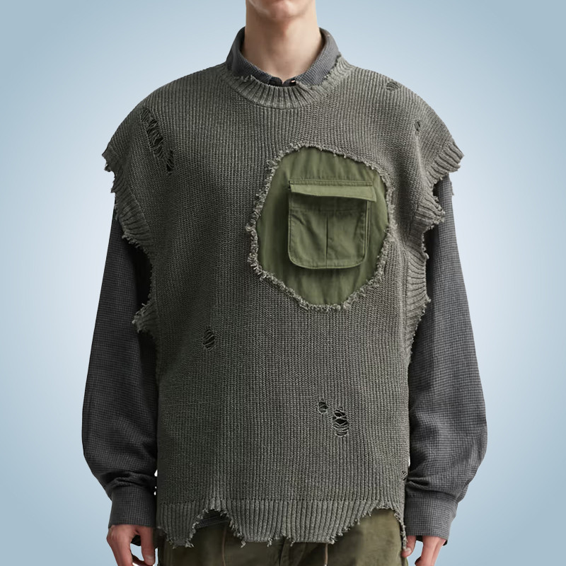 Sleeveless Knit Sweater