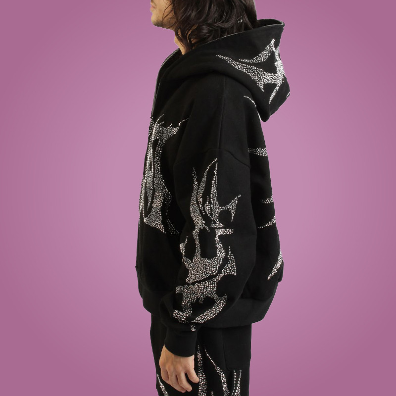  Rhinestone Hoodie