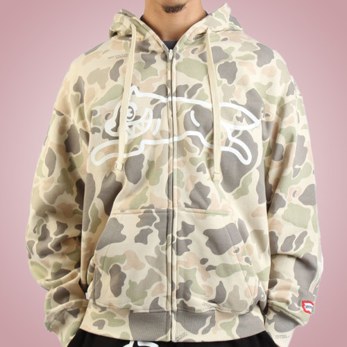 Custom 100% Cotton Hoodie | Vintage Zip-up Hoodie | Streetwear Hoodie Manufacturer | Camouflage Hoodie