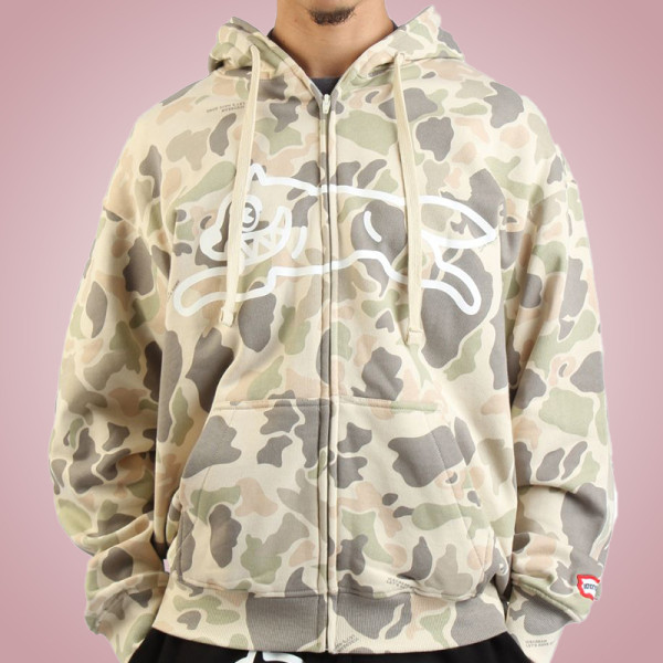 Custom 100% Cotton Hoodie | Vintage Zip-up Hoodie | Streetwear Hoodie Manufacturer | Camouflage Hoodie