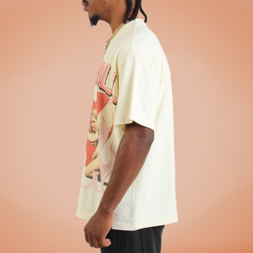 Custom Print Logo T shirt | Custom T shirt Manufacturer | Oversize Drop Shoulder T shirt