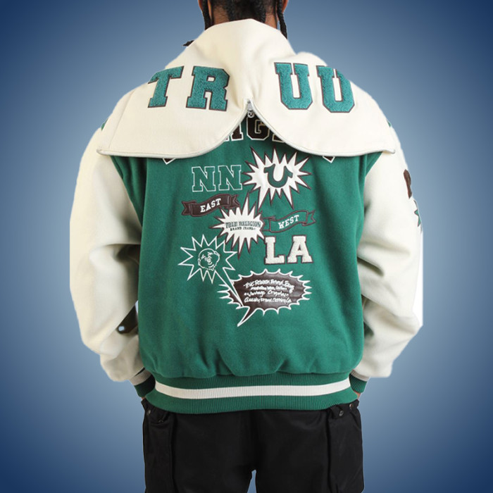 Custom High Quality Baseball Jacket | Oversize Vintage Jacket | Personalized Hooded Varsity Jacket