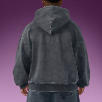 Custom 100% Cotton Hoodie | Oversized Acid Wash Black Hoodie | Streetwear Hoodie Manufacturer