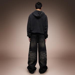 Custom Heavyweight Hoodie | Rhinstrone Streetwear Hoodie | Hoodie OEM Manufacturer