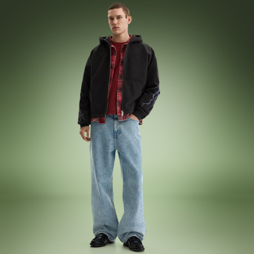 Custom Graphic Print Hoodie | Sun Faded Vintage Zip-up Hoodie | Oversized Streetwear Manufacture