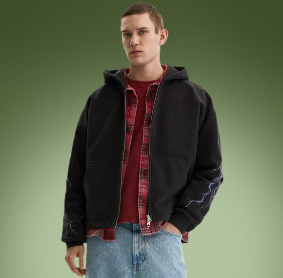 Custom Graphic Print Hoodie | Sun Faded Vintage Zip-up Hoodie | Oversized Streetwear Manufacture