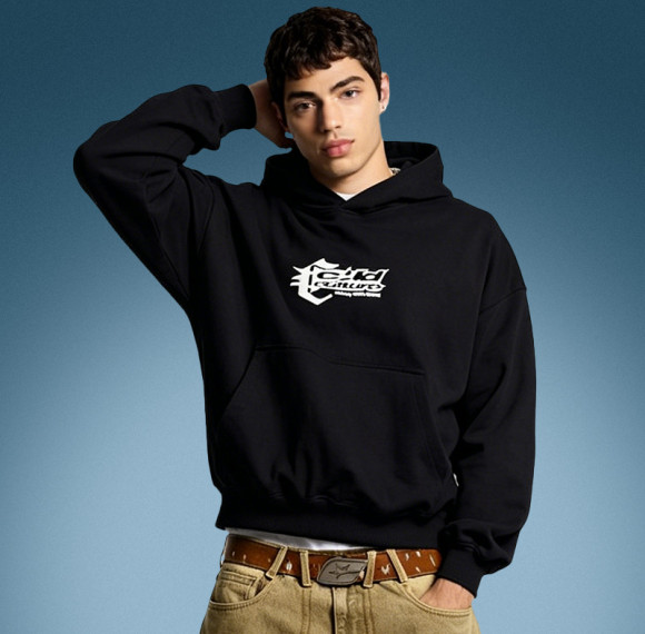 Custom Oversize Casual Hoodie | 100% Cotton Heavyweight Black Hoodie | Streetwear Hoodie Manufacturer