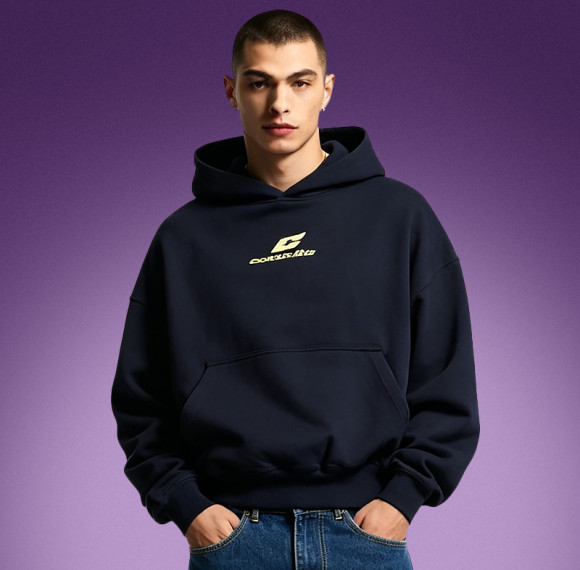 Custom Screen Print Hoodie | Acid Wash Vintage Hoodie | Boxy Fit Cropped Sweatshirt