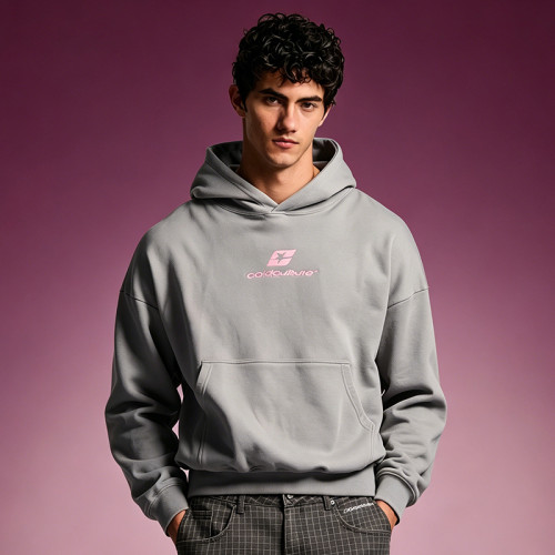 Custom 100% Cotton Hoodie | Casual Sports Solid Color Hoodie | Boxy Screen Print Hoodie