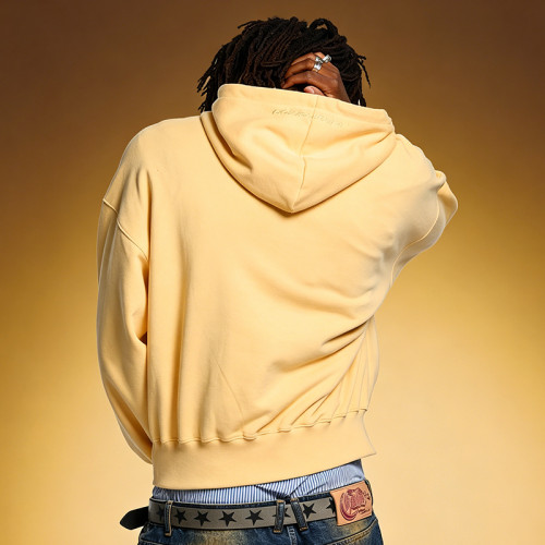 Custom Drop Shoulder Oversize Hoodie | Solid Color Embroidery Hoodie | Streetwear Hoodies for Men