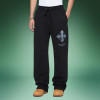 Custom Digital Printed Logo pants | 100% Cotton Heavyweight sweatpants | Solid Color Straight Leg Pants