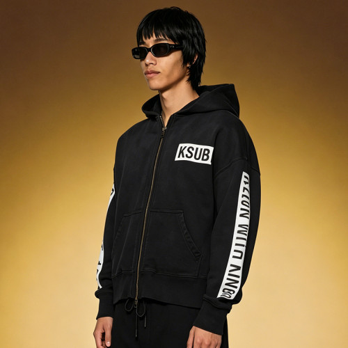 Heavyweight Cotton Zip Hoodie | Designer Screen Print Hoodie | High Quality Custom Streetwear Manufacturer