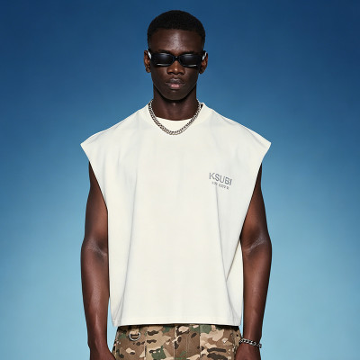 Custom DTG Print Logo T-shirt | High Quality Vest Manufacturer | Streetwear Casual Sleeveless T-shirt