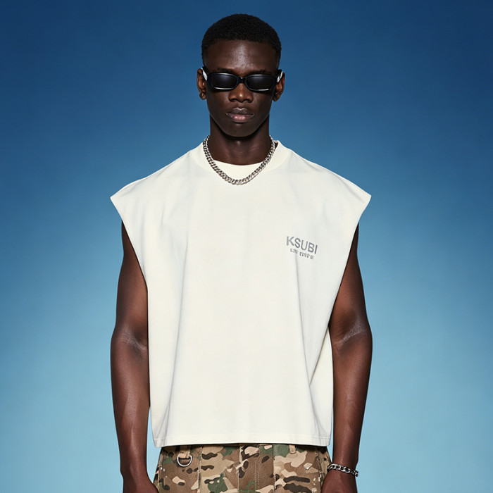 Custom DTG Print Logo T-shirt | High Quality Vest Manufacturer | Streetwear Casual Sleeveless T-shirt