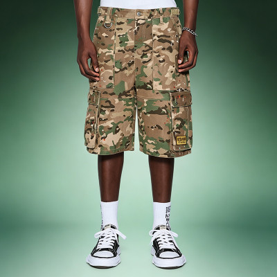 Custom Camo Cargo Shorts | Multi-pocket Camouflage Trousers | OEM Streetwear Manufacturer