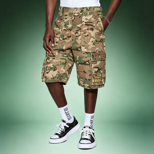Custom Camo Cargo Shorts | Multi-pocket Camouflage Trousers | OEM Streetwear Manufacturer