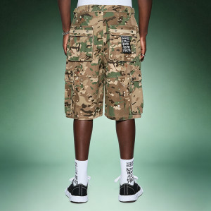 Custom Camo Cargo Shorts | Multi-pocket Camouflage Trousers | OEM Streetwear Manufacturer