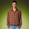 Custom Striped Plaid Shirt | Baggy Drop Shoulder Streetwear | Mens Long Sleeved Shirt