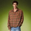 Custom Striped Plaid Shirt | Baggy Drop Shoulder Streetwear | Mens Long Sleeved Shirt