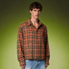 Custom Striped Plaid Shirt | Baggy Drop Shoulder Streetwear | Mens Long Sleeved Shirt