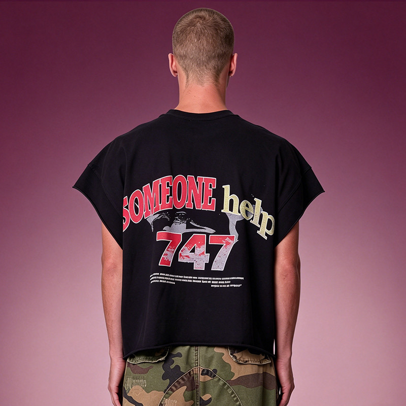 high quality sleeveless t-shirt