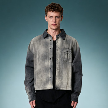 Custom Acid Wash Vintage Denim Jacket | Casual Streetwear Jacket | Oversize Streetwear Supplier