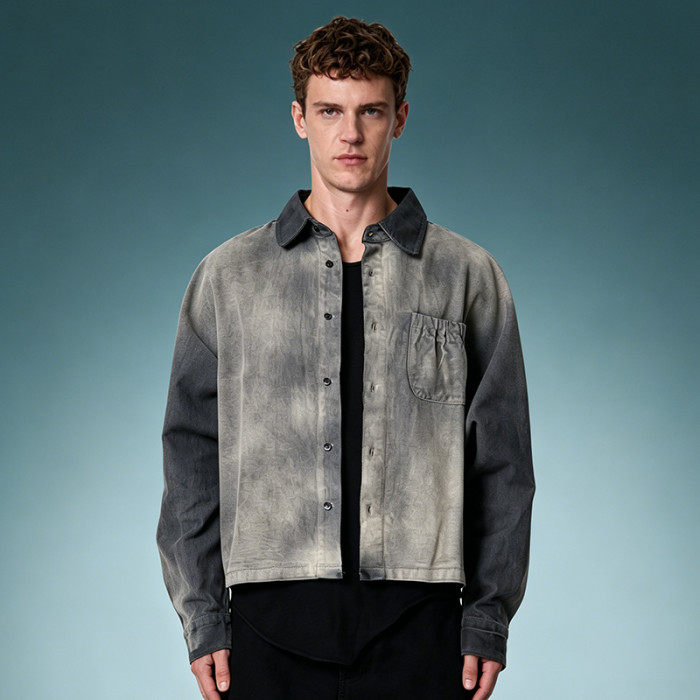 Custom Acid Wash Vintage Denim Jacket | Casual Streetwear Jacket | Oversize Streetwear Supplier