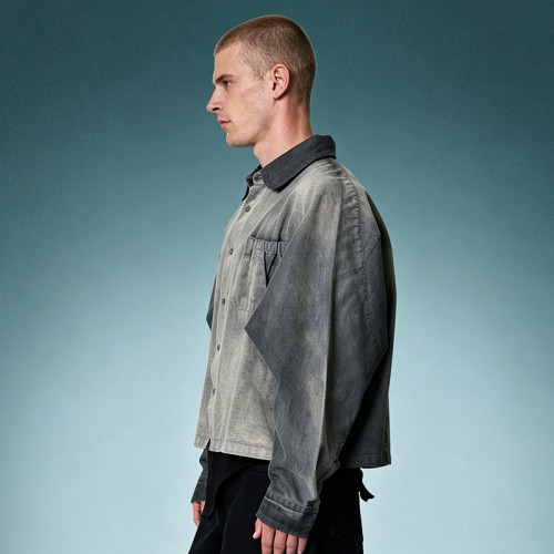 Custom Acid Wash Vintage Denim Jacket | Casual Streetwear Jacket | Oversize Streetwear Supplier