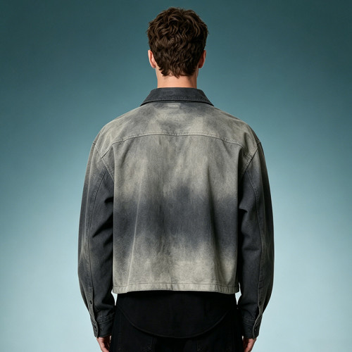 Custom Acid Wash Vintage Denim Jacket | Casual Streetwear Jacket | Oversize Streetwear Supplier