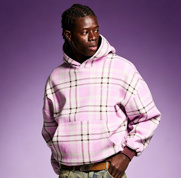 Custom Oversized plaid Stripes Hoodie | 100% organic cotton sweatshirt | Streetwear manufacture