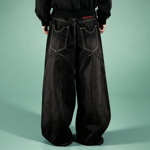 Custom Acid Wash Design Flared Pants | Blank Plain Wide Leg Trousers | OEM Streetwear Manufacturer