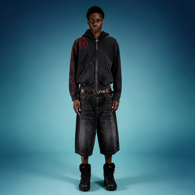 Cotton Logo DTG Print Zip Hoodie | Acid Wash Design Hoodie | High Quality Custom Streetwear Manufacturer