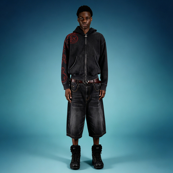 Cotton Logo DTG Print Zip Hoodie | Acid Wash Design Hoodie | High Quality Custom Streetwear Manufacturer