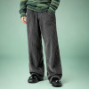 OEM Custom Casual Vintage Pants  |  Wide-leg Corduroy Embroidery Pants | Streetwear Manufacturer