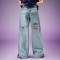 Custom Casual baggy Men's Denim Pants | Washed Embroidery Jeans | Pants Manufacturer