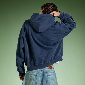 Custom Embroidery Logo Zipper Hoodie | Acid Wash Vintage Heavyweight Hoodie | Streetwear Supplier