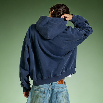 Custom Embroidery Logo Zipper Hoodie | Acid Wash Vintage Heavyweight Hoodie | Streetwear Supplier