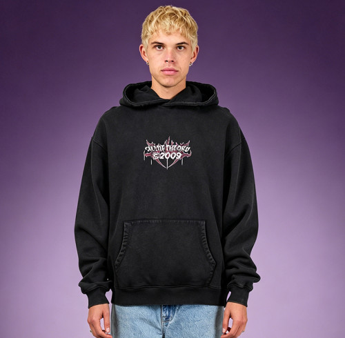 100% Cotton Boxy Fit Sweatshirt | Acid Wash Streetwear Hoodie |  Custom DTG Print Hoodie