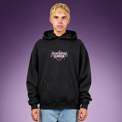 100% Cotton Boxy Fit Sweatshirt | Acid Wash Streetwear Hoodie |  Custom DTG Print Hoodie