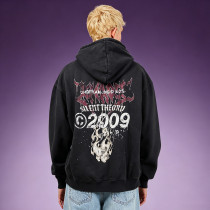100% Cotton Boxy Fit Sweatshirt | Acid Wash Streetwear Hoodie |  Custom DTG Print Hoodie