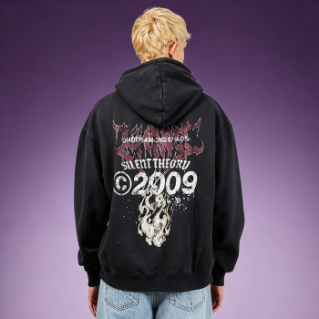 100% Cotton Boxy Fit Sweatshirt | Acid Wash Streetwear Hoodie |  Custom DTG Print Hoodie
