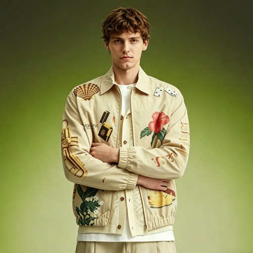 Custom Pattern Print Coach Jacket | Casual Vintage Jacket | Custom Branded Jackets