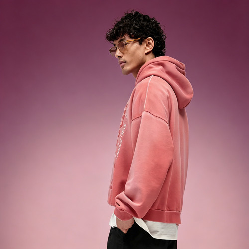 Custom 100% Cotton Boxy Fit Sweatshirt | Sun faded Streetwear Hoodie | DTG Print Hoodie