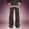 Custom Washed Stripe Sports Pants  |  Side zip Wide Leg Velour Track Pants | Streetwear Manufacturer